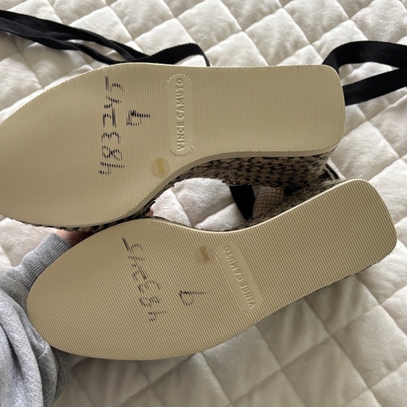 Vince Camuto Black and Tan Espadrille Sandals - Picture 5 of 5